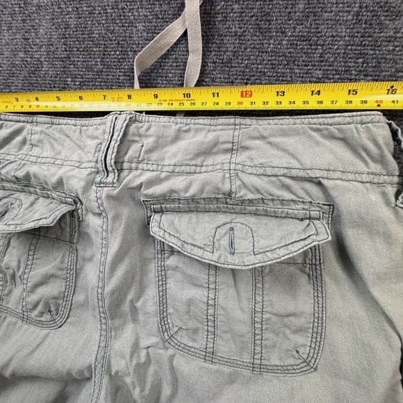 Vintage Y2K Abercrombie & Fitch Cargo Pants Womens Medium Mint Low Rise Bootcut - Picture 10 of 15